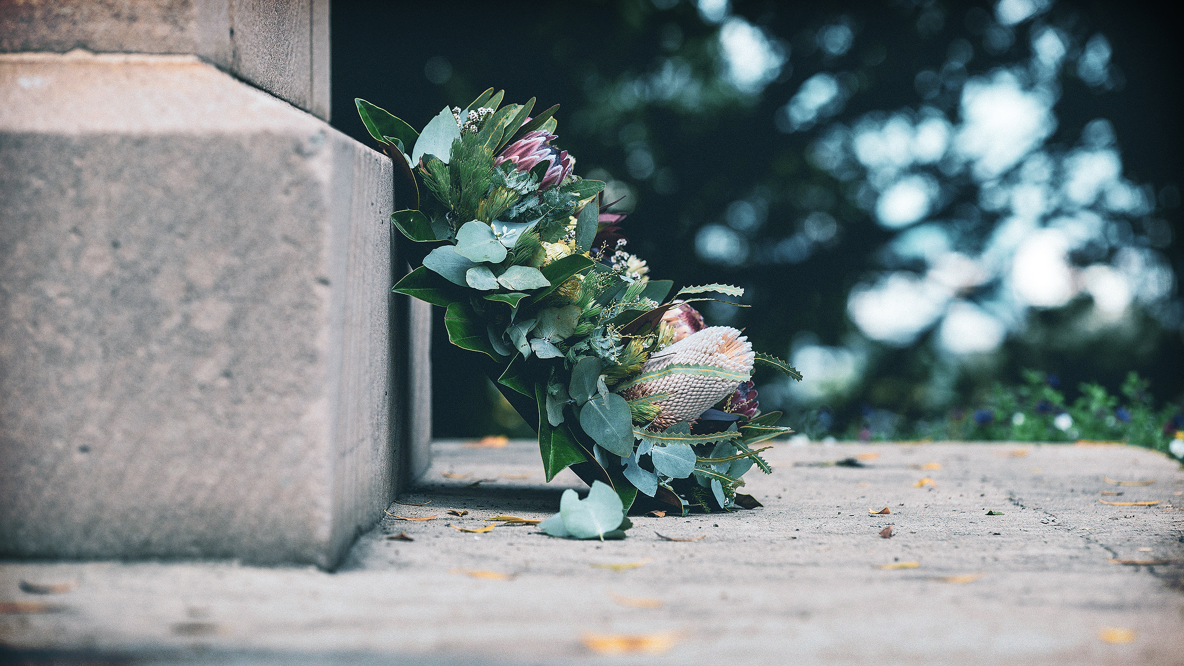 Wreath on a grave as a visual metaphor for an expired domain